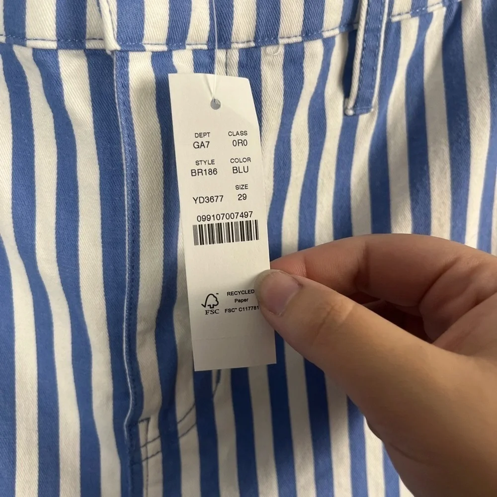 J Crew Slim demi-boot chino pant in stripe BR186 Size 29